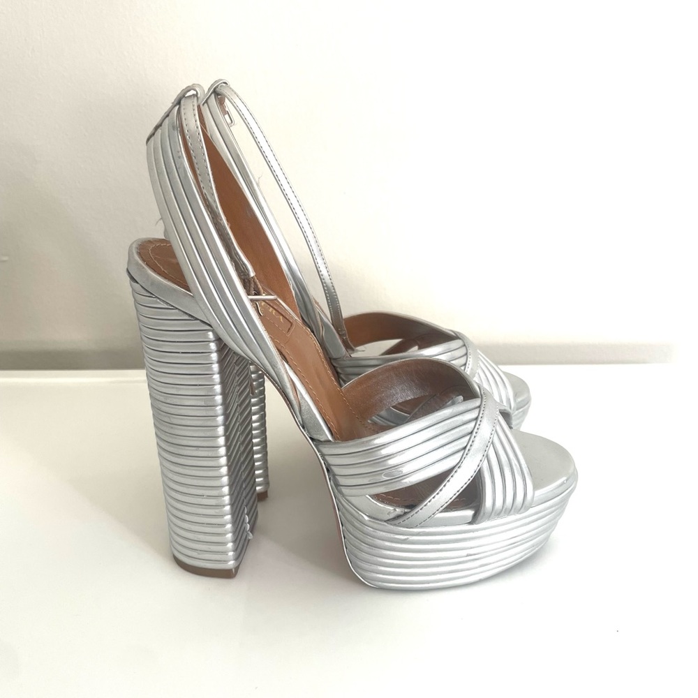 Aquazurra Metallic Heels
